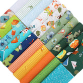 CraftsFabrics Retro Mix 40Pcs Charm Pack 100% Cotton 5″x5″ Pre-Cut Fabric for Quilting, Sewing, Arts & Crafts, Patchwork
